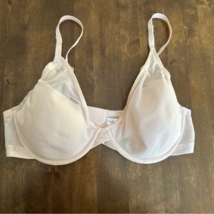 Soma 38C Bra Pink Mesh Plunge Lift Sexy‎ Lingerie Everyday Comfy Smoothing 💕